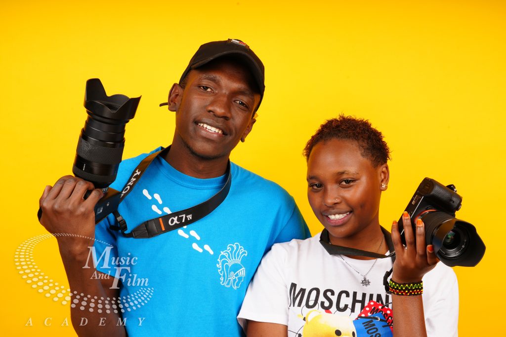 Professional studio lighting setup at Music and Film Academy Nairobi used for high-end commercial photography.
