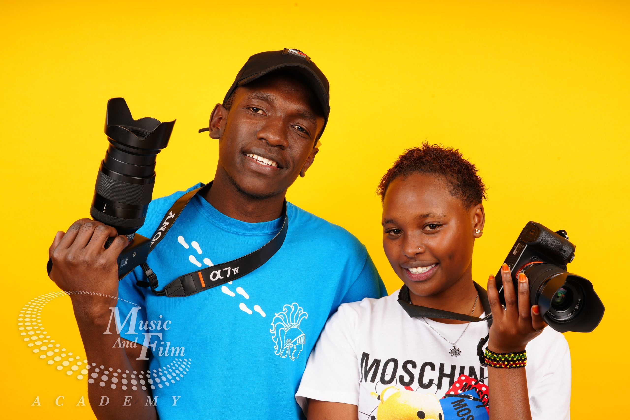 Professional studio lighting setup at Music and Film Academy Nairobi used for high-end commercial photography.
