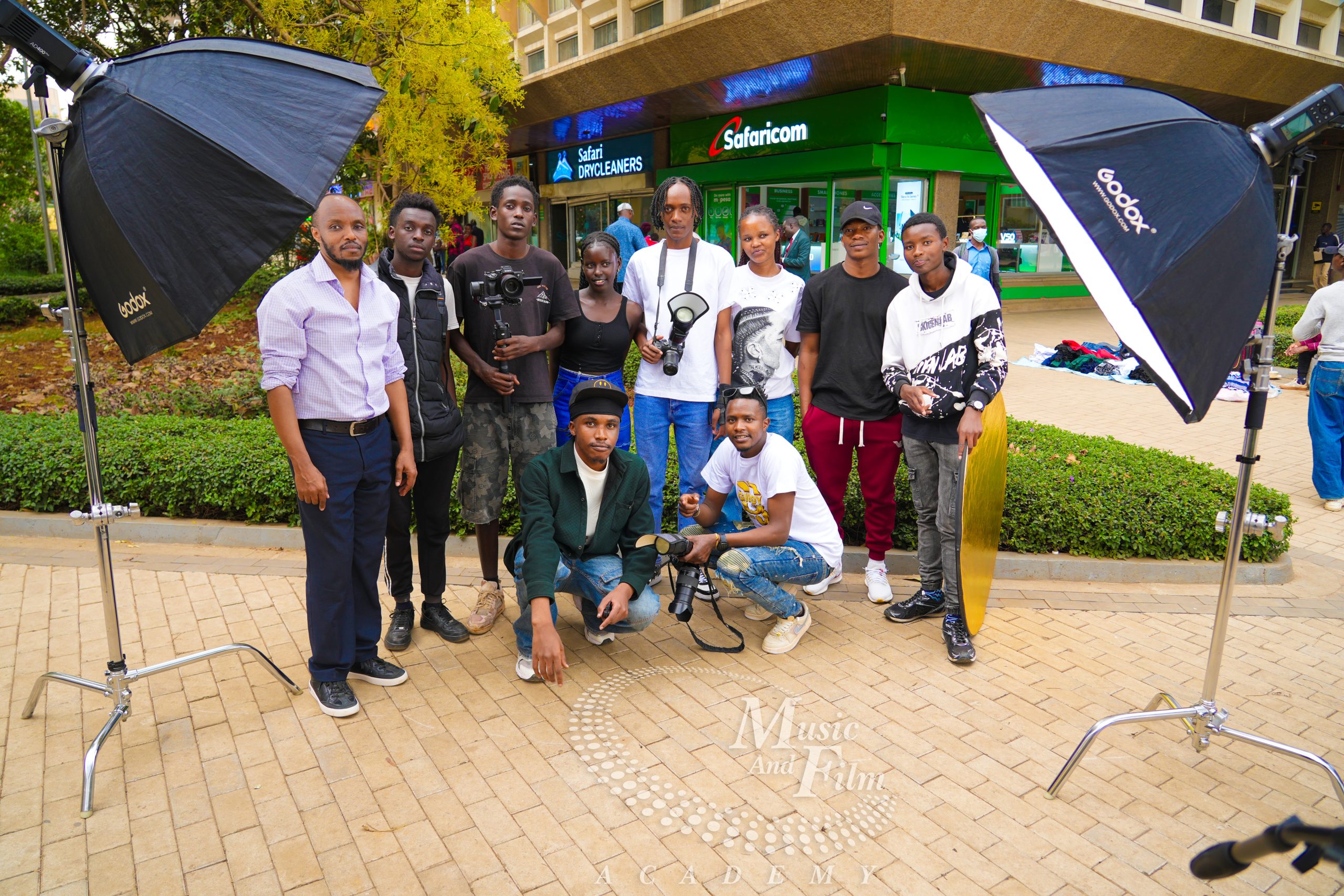 A student at Music and Film Academy Nairobi capturing urban life in the CBD as part of our photography courses in Kenya.