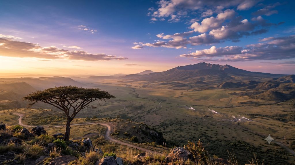 A professional wide-angle landscape photograph showcasing how to capture stunning landscapes in the Great Rift Valley or Karura Forest using optical filters from the Music And Film Academy.