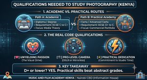 What qualifications do I need to study photography in Kenya? (Academic Grades vs. Practical Commitment)